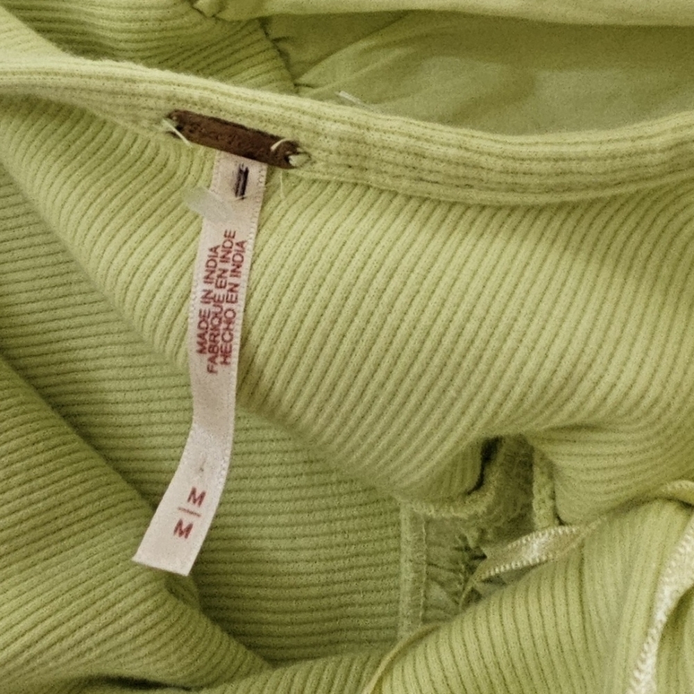 Free People Dylan Midi Dress in lighting bolt green- missing tag NWOT - Picture 7 of 7
